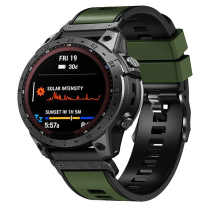 KALEBOL KLB-SSGJ-001 For Garmin Fenix 7X / 7X Pro Silicone Watch Band 26mm Strap Dual Color