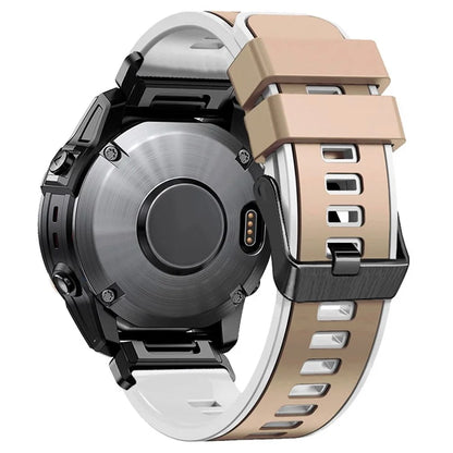 KALEBOL KLB-SSGJ-001 For Garmin Fenix 7X / 7X Pro Silicone Watch Band 26mm Strap Dual Color