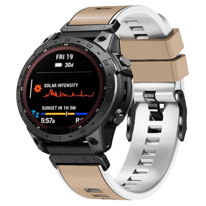 KALEBOL KLB-SSGJ-001 For Garmin Fenix 7X / 7X Pro Silicone Watch Band 26mm Strap Dual Color