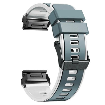 KALEBOL KLB-SSGJ-001 For Garmin Fenix 7X / 7X Pro Silicone Watch Band 26mm Strap Dual Color