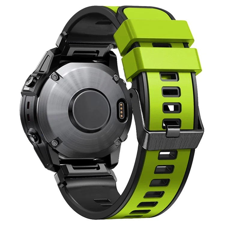 KALEBOL KLB-SSGJ-001 For Garmin Fenix 7X / 7X Pro Silicone Watch Band 26mm Strap Dual Color