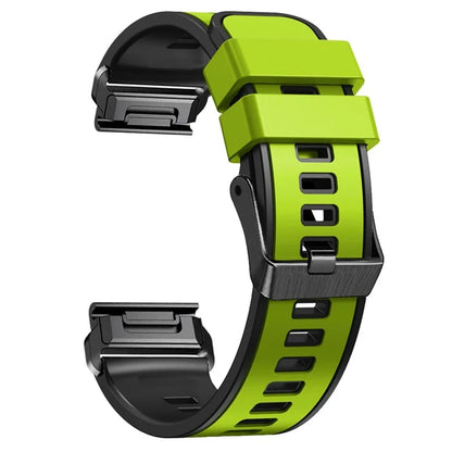 KALEBOL KLB-SSGJ-001 For Garmin Fenix 7X / 7X Pro Silicone Watch Band 26mm Strap Dual Color