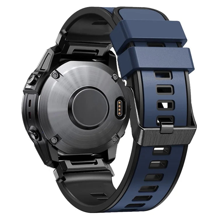 KALEBOL KLB-SSGJ-001 For Garmin Fenix 7X / 7X Pro Silicone Watch Band 26mm Strap Dual Color