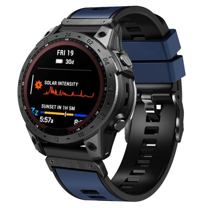 KALEBOL KLB-SSGJ-001 For Garmin Fenix 7X / 7X Pro Silicone Watch Band 26mm Strap Dual Color