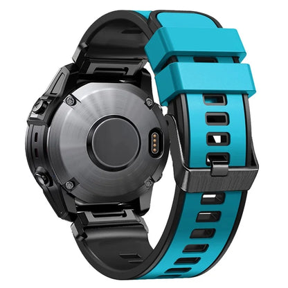 KALEBOL KLB-SSGJ-001 For Garmin Fenix 7X / 7X Pro Silicone Watch Band 26mm Strap Dual Color