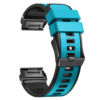 KALEBOL KLB-SSGJ-001 For Garmin Fenix 7X / 7X Pro Silicone Watch Band 26mm Strap Dual Color