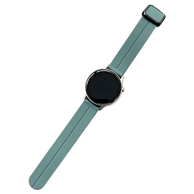 For Samsung Gear S3 Classic / Garmin Vivoactive 4 Silicone Magnetic Strap 22mm Watch Band
