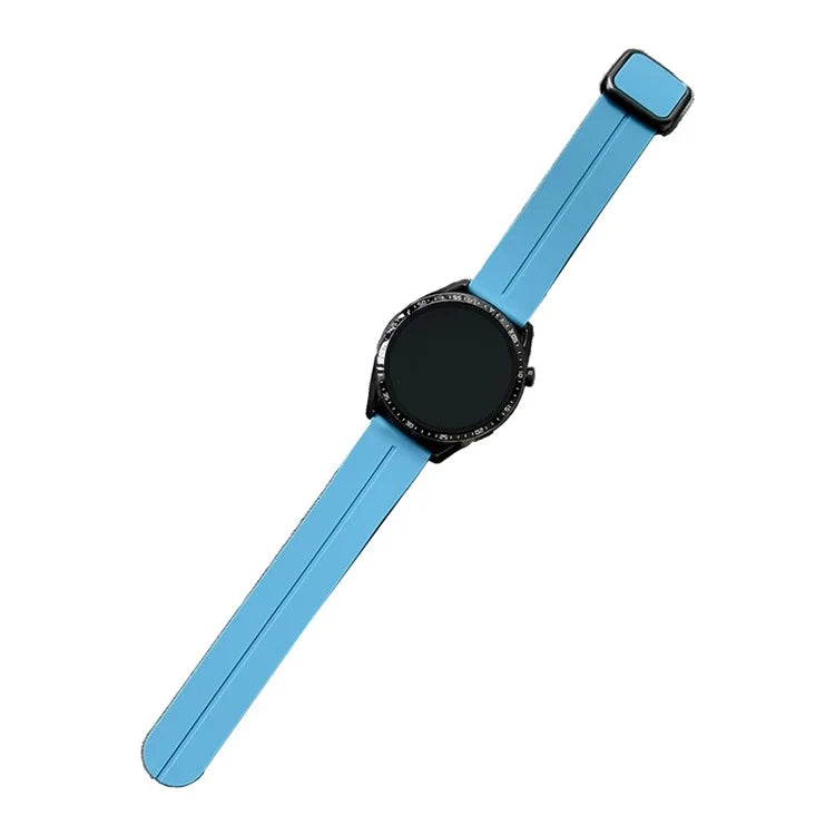 For Samsung Gear S3 Classic / Garmin Vivoactive 4 Silicone Magnetic Strap 22mm Watch Band