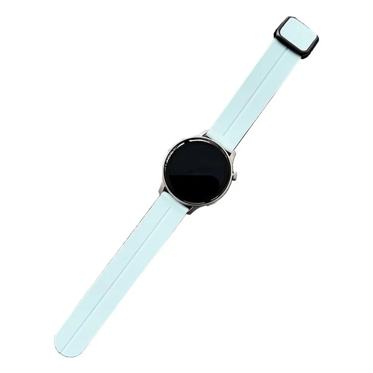 For Samsung Gear S3 Classic / Garmin Vivoactive 4 Silicone Magnetic Strap 22mm Watch Band