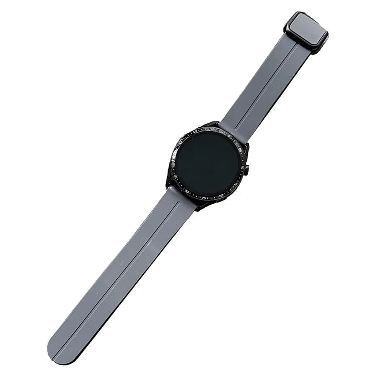 For Samsung Gear S3 Classic / Garmin Vivoactive 4 Silicone Magnetic Strap 22mm Watch Band