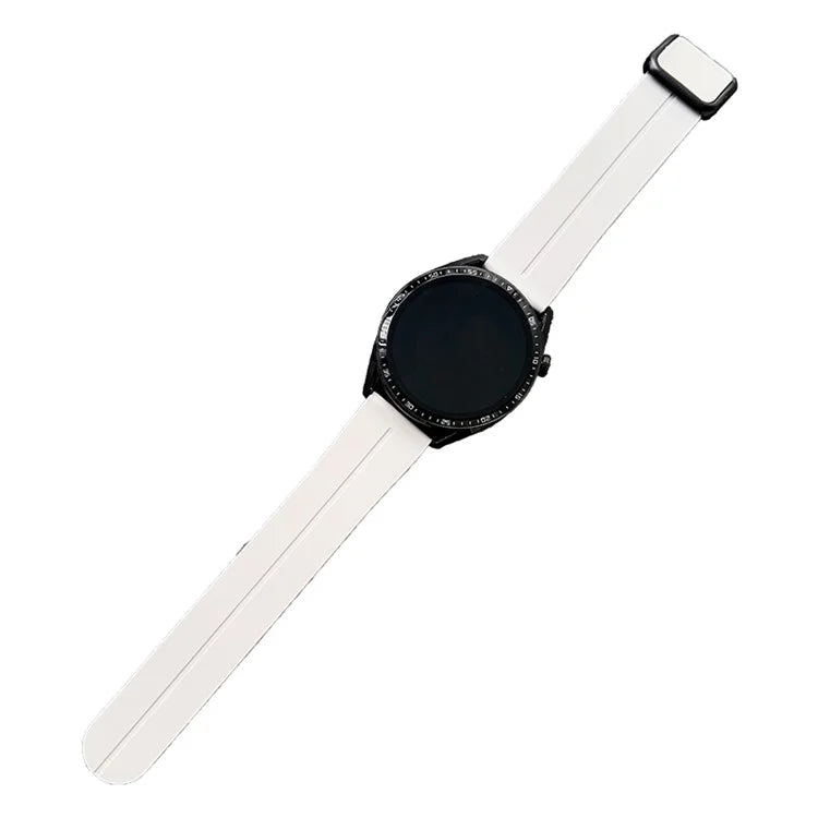 For Samsung Gear S3 Classic / Garmin Vivoactive 4 Silicone Magnetic Strap 22mm Watch Band