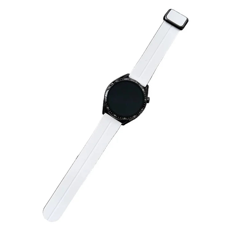 For Samsung Gear S3 Classic / Garmin Vivoactive 4 Silicone Magnetic Strap 22mm Watch Band