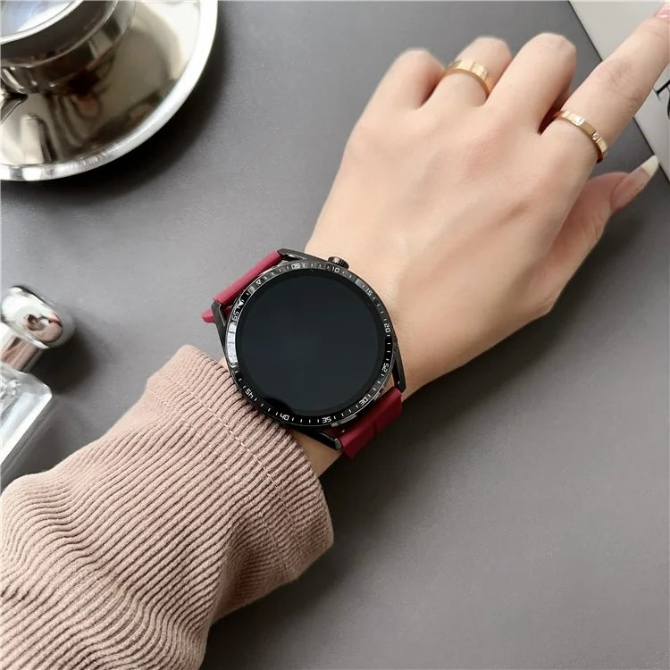For Samsung Gear S3 Classic / Garmin Vivoactive 4 Silicone Magnetic Strap 22mm Watch Band