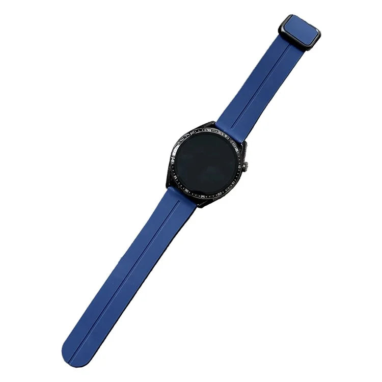For Samsung Gear S3 Classic / Garmin Vivoactive 4 Silicone Magnetic Strap 22mm Watch Band