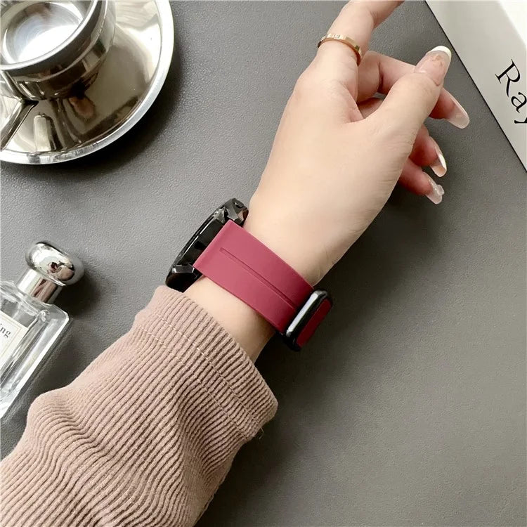 For Samsung Gear S3 Classic / Garmin Vivoactive 4 Silicone Magnetic Strap 22mm Watch Band