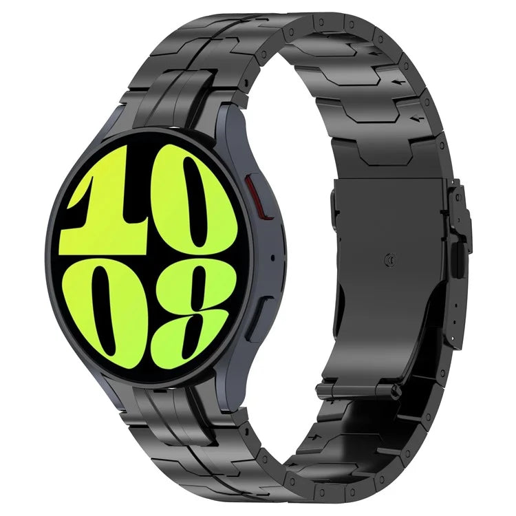 For Samsung Galaxy Watch6 40mm 44mm / Watch6 Classic 43mm 47mm Stainless Steel Band Watch Strap with Connector