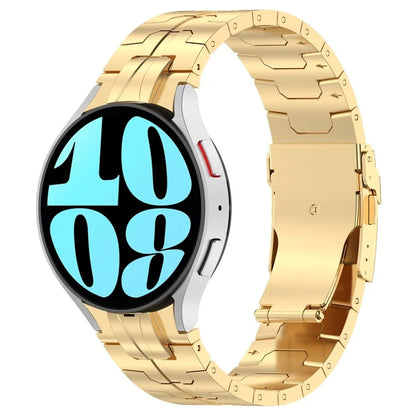 For Samsung Galaxy Watch6 40mm 44mm / Watch6 Classic 43mm 47mm Stainless Steel Band Watch Strap with Connector