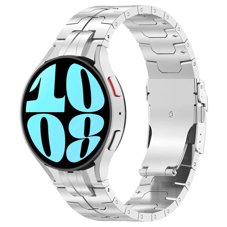 For Samsung Galaxy Watch6 40mm 44mm / Watch6 Classic 43mm 47mm Stainless Steel Band Watch Strap with Connector