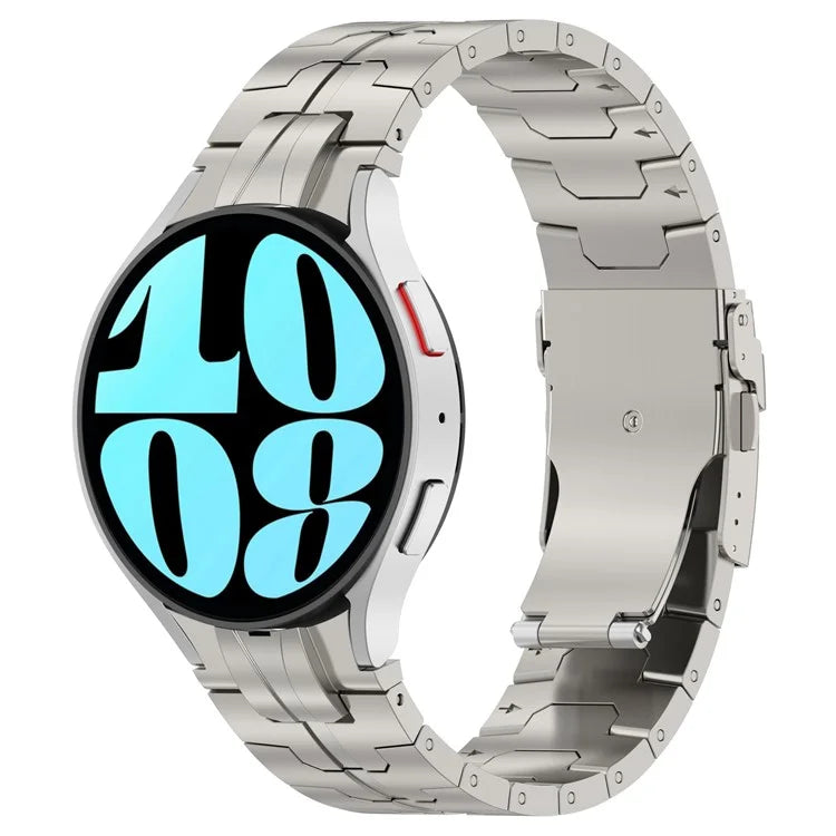 For Samsung Galaxy Watch6 40mm 44mm / Watch6 Classic 43mm 47mm Stainless Steel Band Watch Strap with Connector