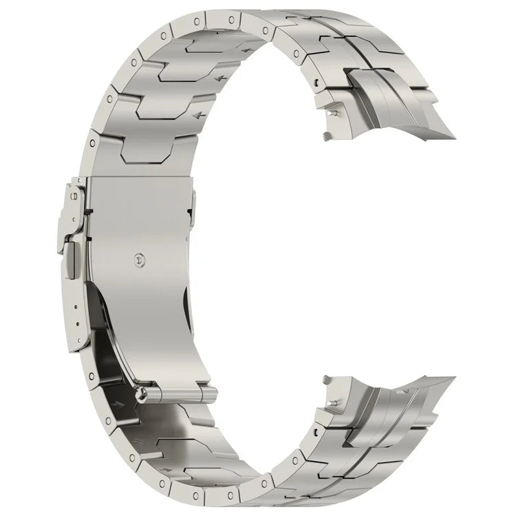 For Samsung Galaxy Watch6 40mm 44mm / Watch6 Classic 43mm 47mm Stainless Steel Band Watch Strap with Connector