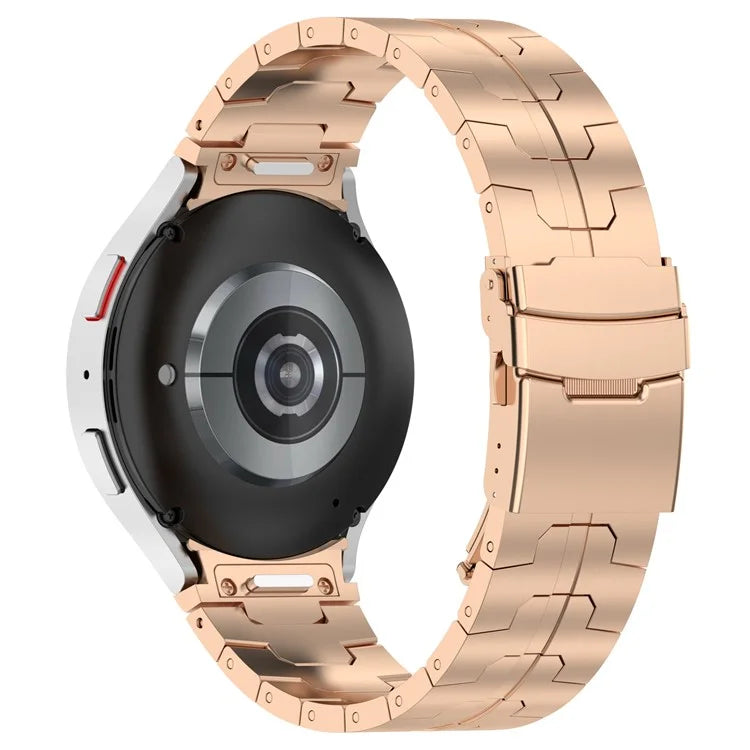For Samsung Galaxy Watch6 40mm 44mm / Watch6 Classic 43mm 47mm Stainless Steel Band Watch Strap with Connector