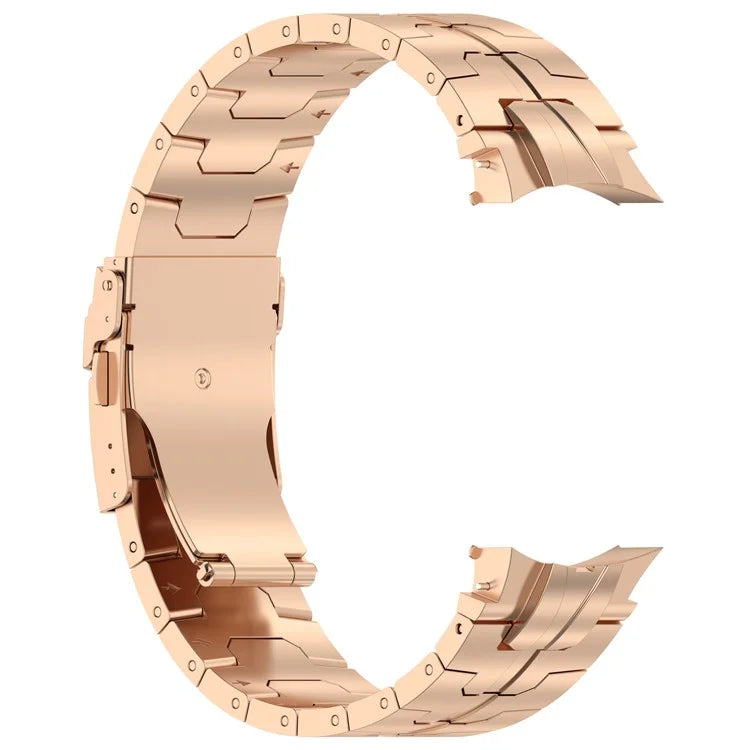 For Samsung Galaxy Watch6 40mm 44mm / Watch6 Classic 43mm 47mm Stainless Steel Band Watch Strap with Connector