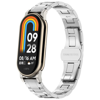 For Xiaomi Smart Band 8 Titanium Metal Strap Watch Bracelet Straps Replacement
