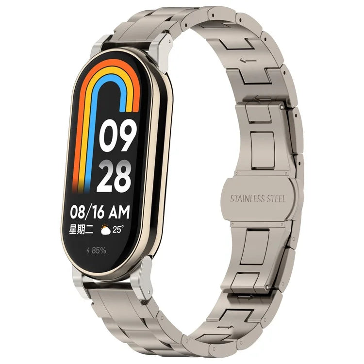 For Xiaomi Smart Band 8 Titanium Metal Strap Watch Bracelet Straps Replacement