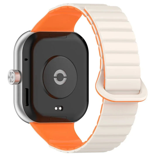For Xiaomi Redmi Watch 4 / Smart Band 8 Pro Watch Band Dual Color Silicone Magnetic Wrist Strap