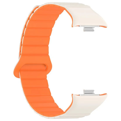 For Xiaomi Redmi Watch 4 / Smart Band 8 Pro Watch Band Dual Color Silicone Magnetic Wrist Strap