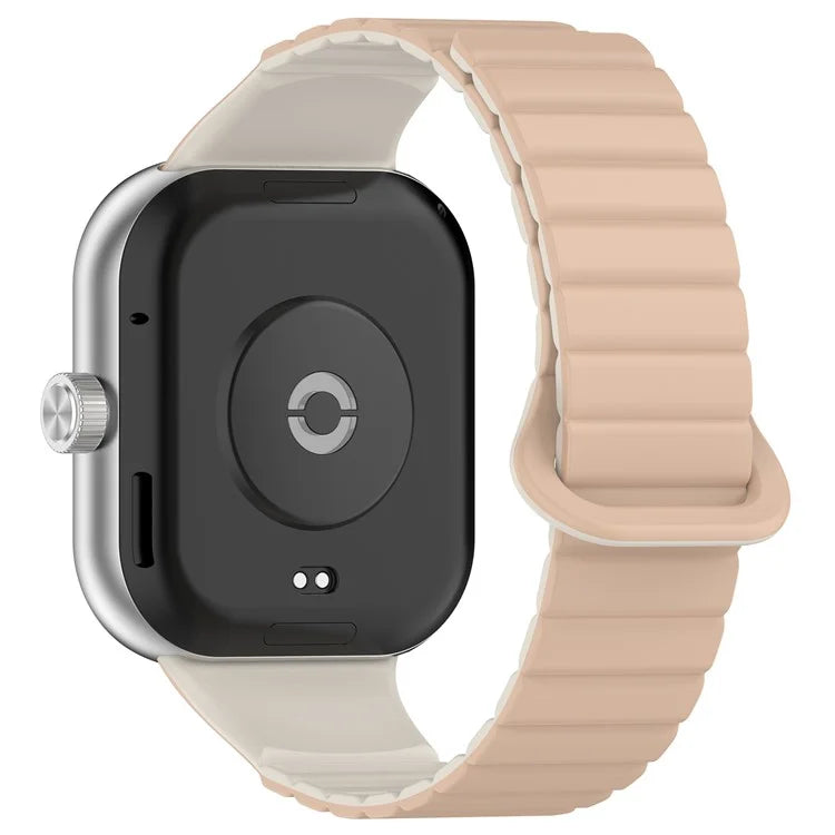 For Xiaomi Redmi Watch 4 / Smart Band 8 Pro Watch Band Dual Color Silicone Magnetic Wrist Strap