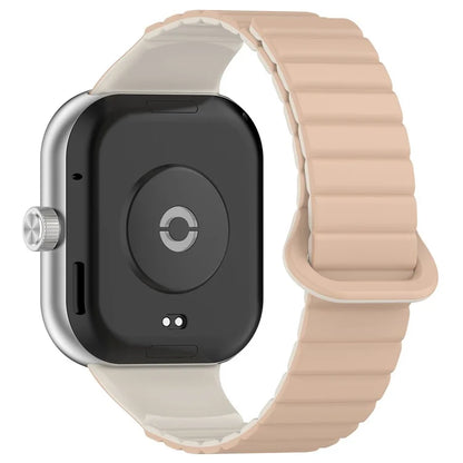 For Xiaomi Redmi Watch 4 / Smart Band 8 Pro Watch Band Dual Color Silicone Magnetic Wrist Strap