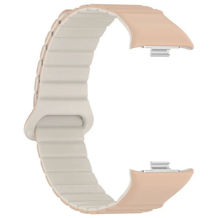For Xiaomi Redmi Watch 4 / Smart Band 8 Pro Watch Band Dual Color Silicone Magnetic Wrist Strap