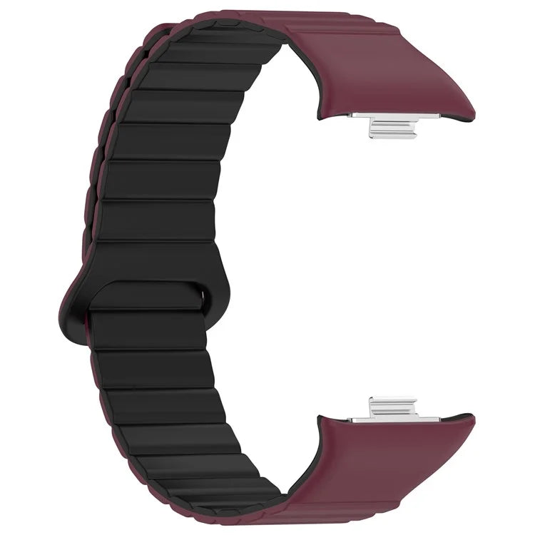 For Xiaomi Redmi Watch 4 / Smart Band 8 Pro Watch Band Dual Color Silicone Magnetic Wrist Strap