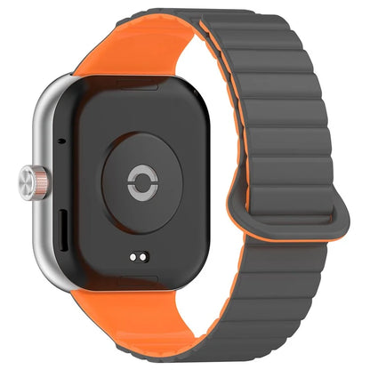 For Xiaomi Redmi Watch 4 / Smart Band 8 Pro Watch Band Dual Color Silicone Magnetic Wrist Strap