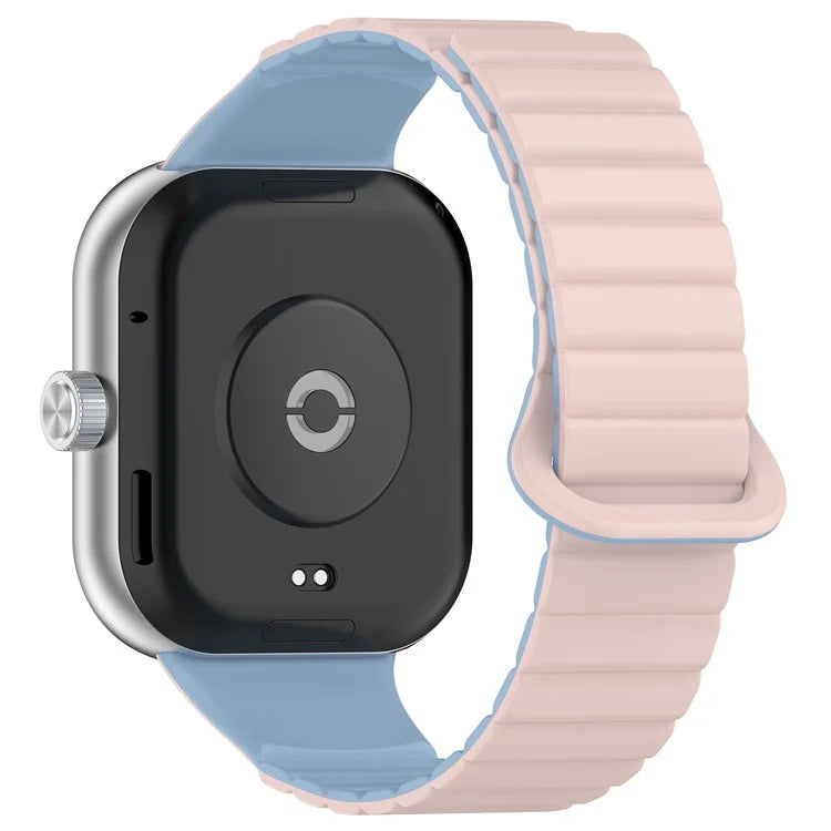 For Xiaomi Redmi Watch 4 / Smart Band 8 Pro Watch Band Dual Color Silicone Magnetic Wrist Strap