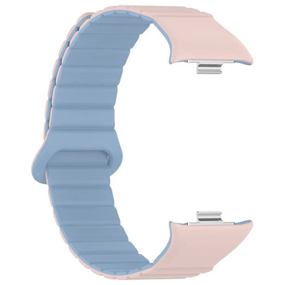 For Xiaomi Redmi Watch 4 / Smart Band 8 Pro Watch Band Dual Color Silicone Magnetic Wrist Strap