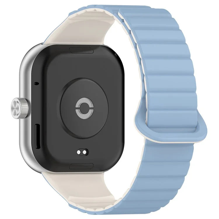 For Xiaomi Redmi Watch 4 / Smart Band 8 Pro Watch Band Dual Color Silicone Magnetic Wrist Strap