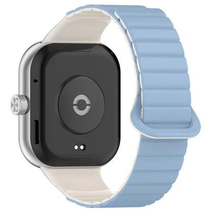 For Xiaomi Redmi Watch 4 / Smart Band 8 Pro Watch Band Dual Color Silicone Magnetic Wrist Strap