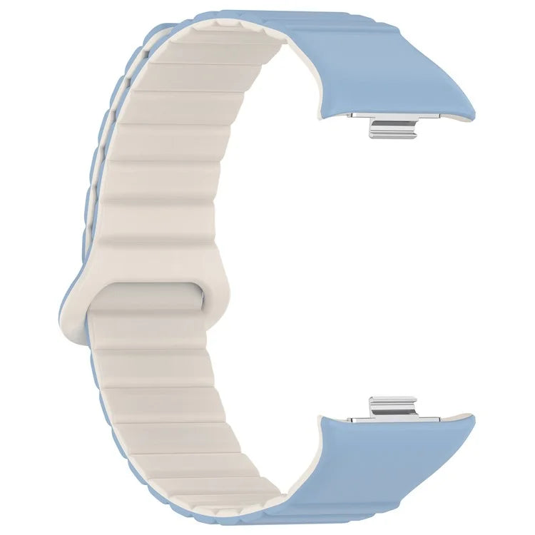 For Xiaomi Redmi Watch 4 / Smart Band 8 Pro Watch Band Dual Color Silicone Magnetic Wrist Strap