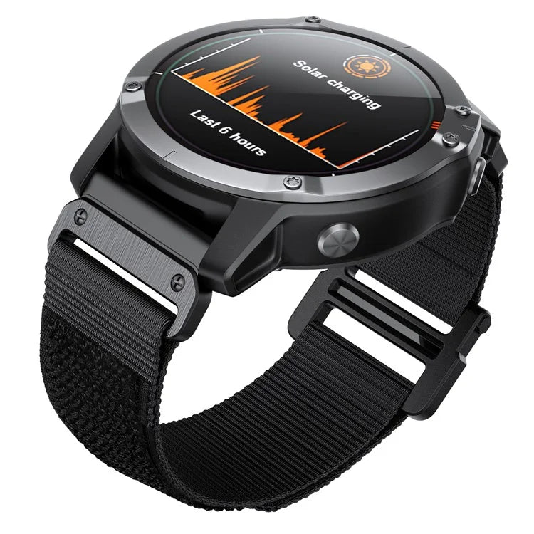 For Garmin Fenix 7X / 7X Pro / 6X QuickFit 26mm Watch Band Nylon Loop Adjustable Wrist Band