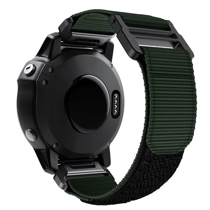 For Garmin Fenix 7X / 7X Pro / 6X QuickFit 26mm Watch Band Nylon Loop Adjustable Wrist Band