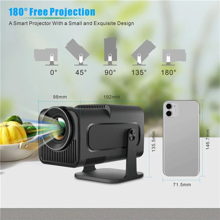 HY320 4K Android 11 Projector 1080P, 300ANSI, Dual WiFi 6, BT 5.0 Portable Projector