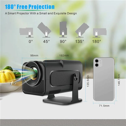 HY320 4K Android 11 Projector 1080P, 300ANSI, Dual WiFi 6, BT 5.0 Portable Projector