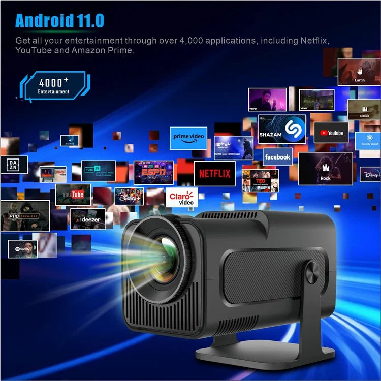 HY320 4K Android 11 Projector 1080P, 300ANSI, Dual WiFi 6, BT 5.0 Portable Projector