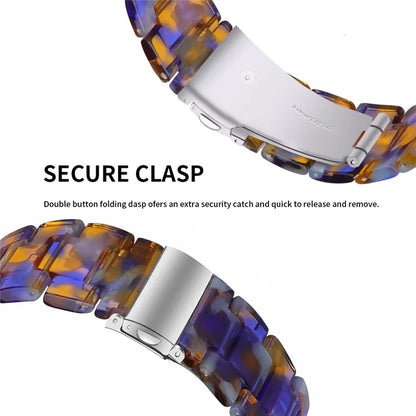 For FITVII Resin Watch Band Waterproof Replacement Watch Strap