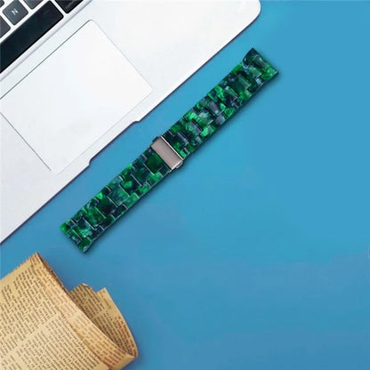 For FITVII Resin Watch Band Waterproof Replacement Watch Strapish Green