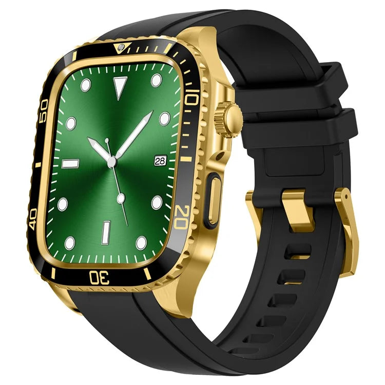 For Apple Watch SE (2023) / SE (2022) / SE / Series 6 5 4 44mm TPU Strap with Stainless Steel Watch Case