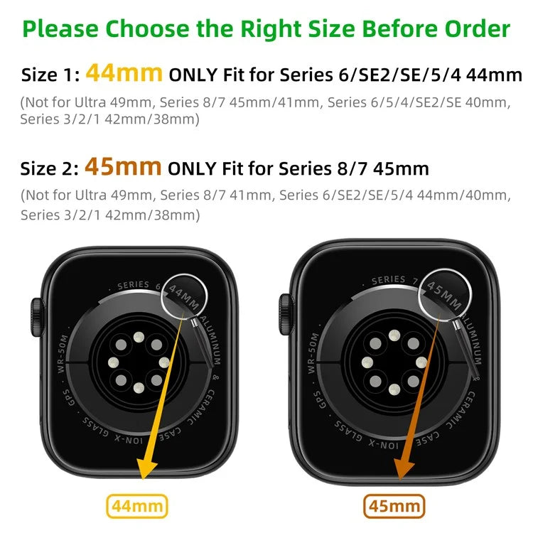 For Apple Watch SE (2023) / SE (2022) / SE / Series 6 5 4 44mm TPU Strap with Stainless Steel Watch Case