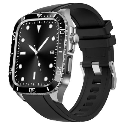 For Apple Watch Series 9 / 8 / 7 45mm TPU Replacement Strap with Stainless Steel Watch Case